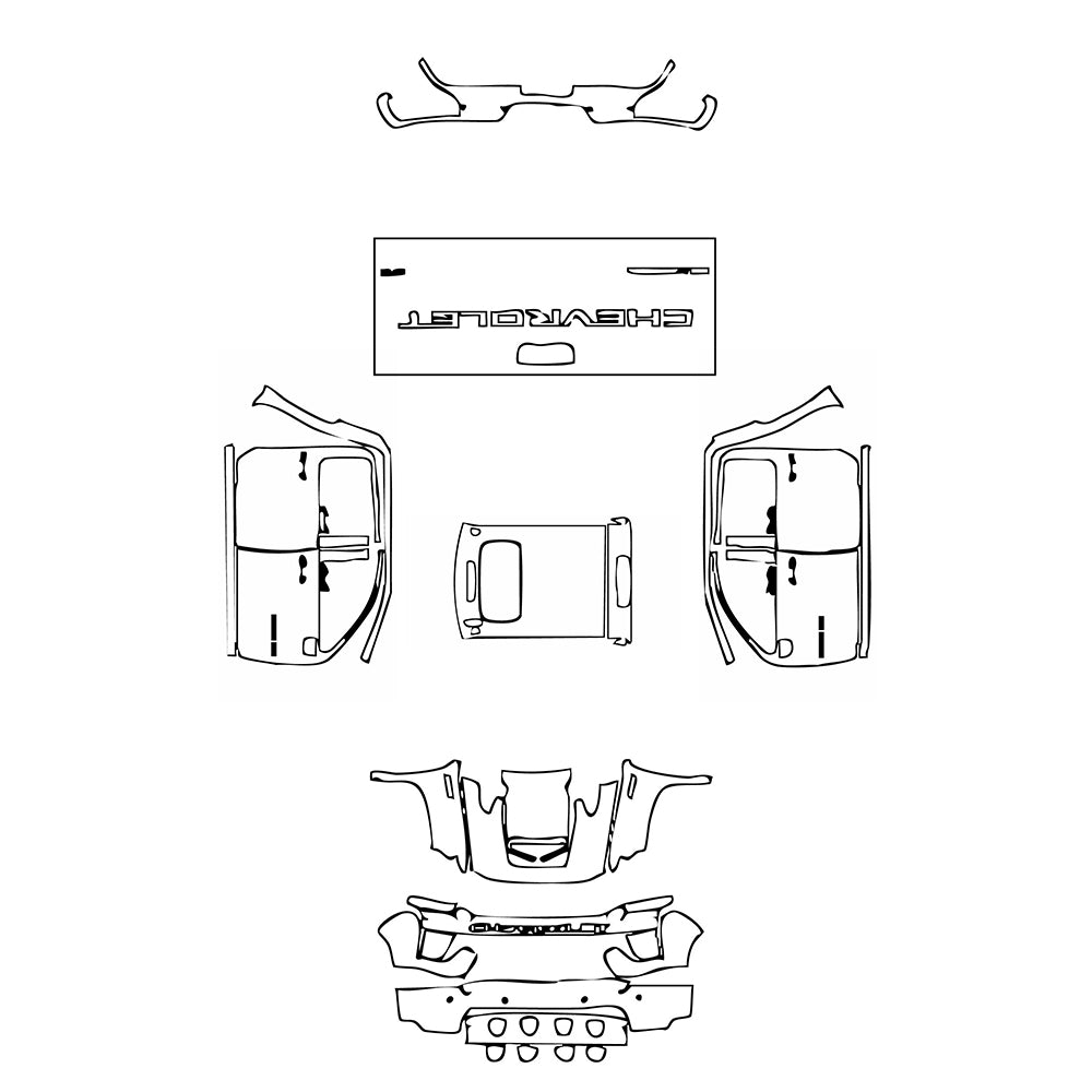 Pre-Cut PPF Chevrolet Silverado HD 2500 HD LTZ 2023 - PPF-Kits
