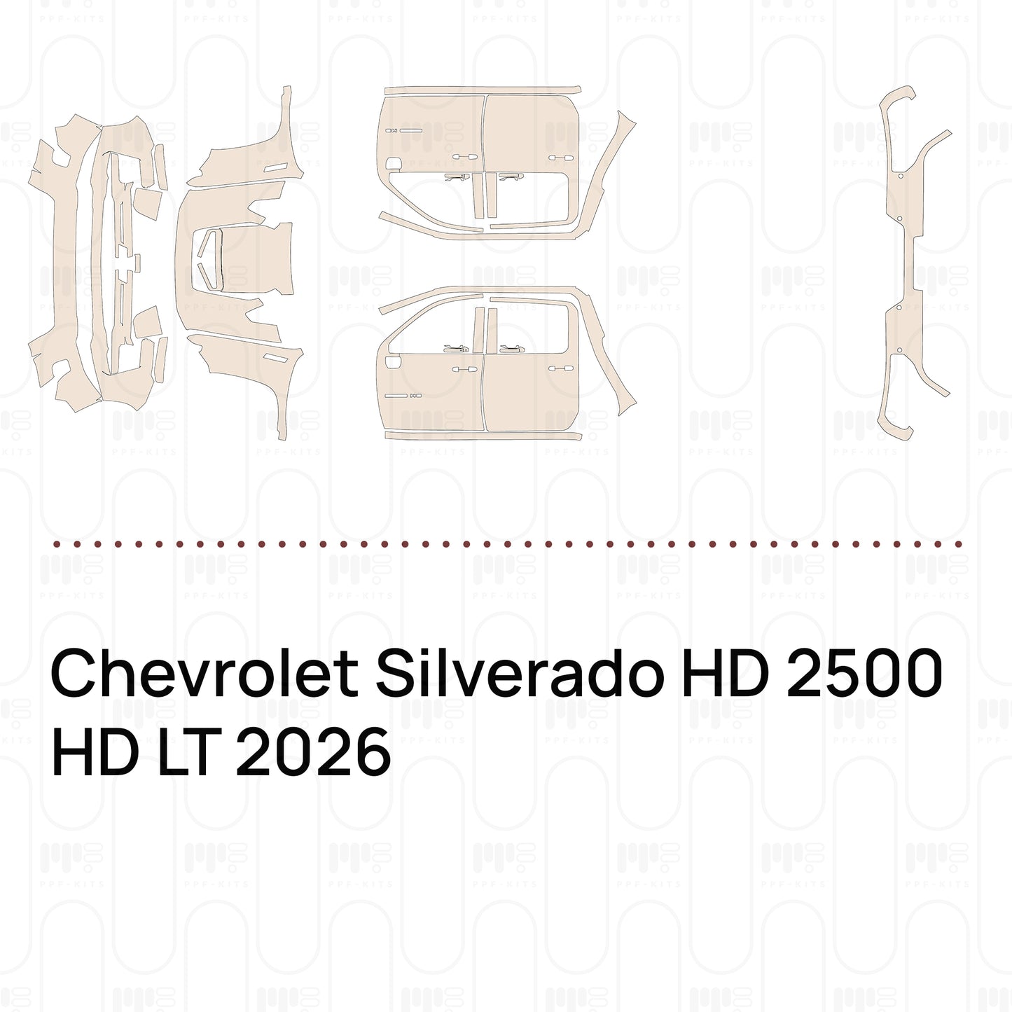 Pre-Cut PPF Chevrolet Silverado HD 2500 HD LT 2026