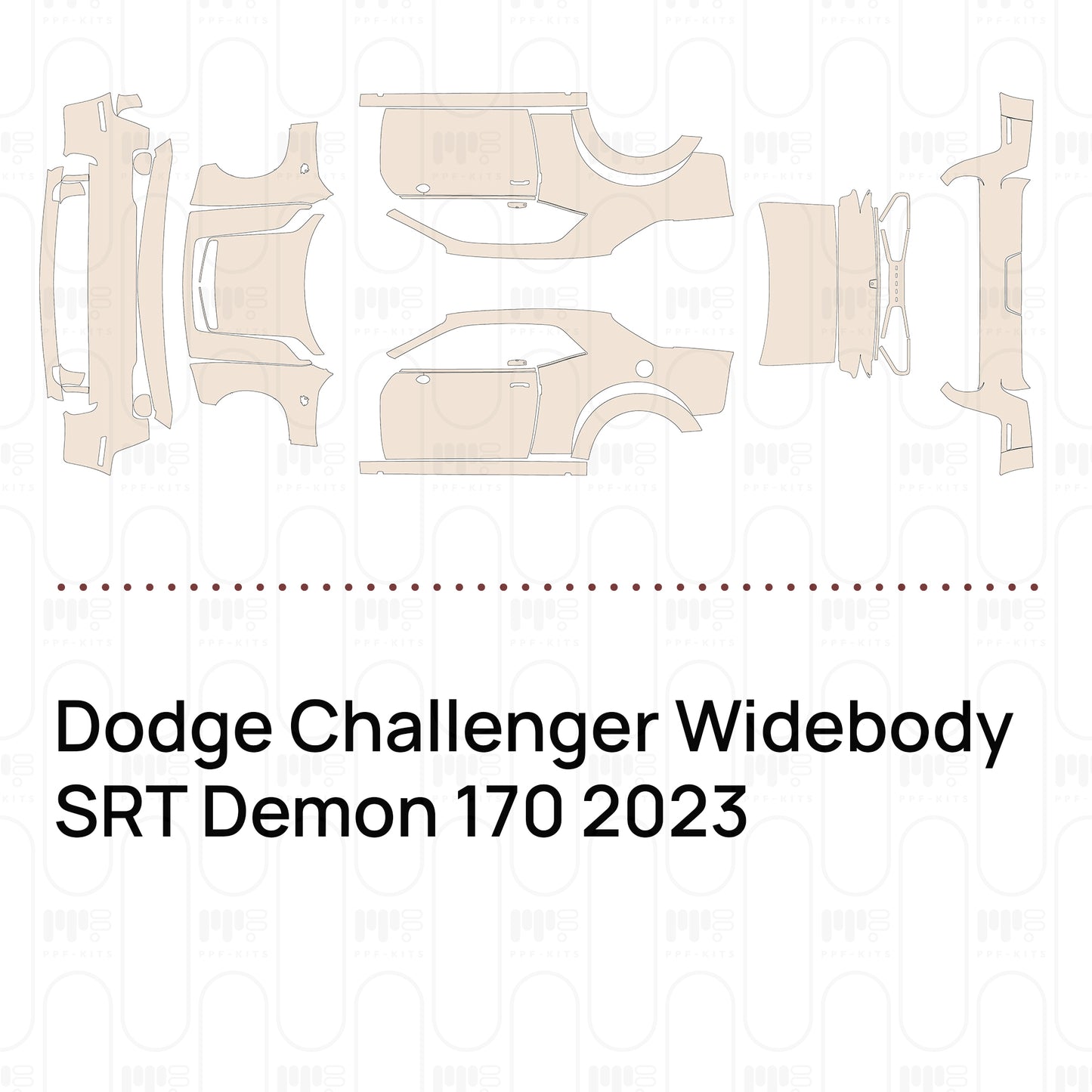 Pre-Cut PPF Dodge Challenger Widebody SRT Demon 170 2023