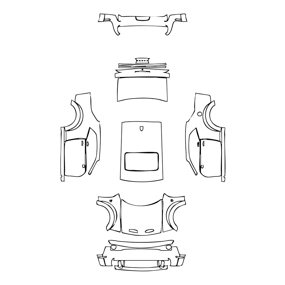 Pre-Cut PPF Dodge Challenger Widebody SRT HELLCAT REDEYE 2019 - PPF-Kits