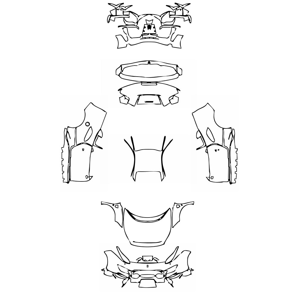 Pre-Cut PPF Ferrari 488 Pista 2018 - PPF-Kits