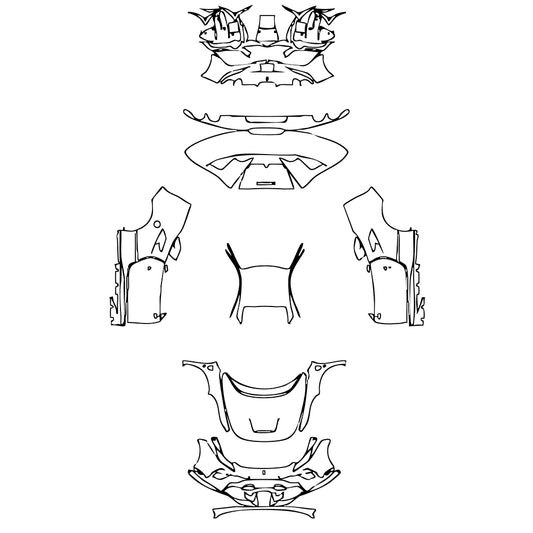 Pre-Cut PPF Ferrari F8 Tributo 2022 - PPF-Kits