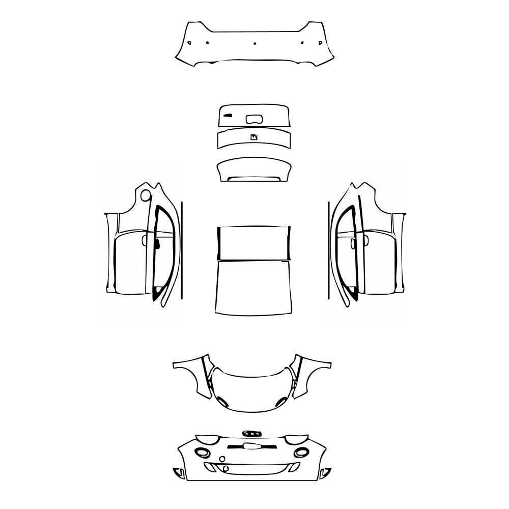 Pre-Cut PPF Fiat 500e 2 door La Prima Coupe 2021 - PPF-Kits