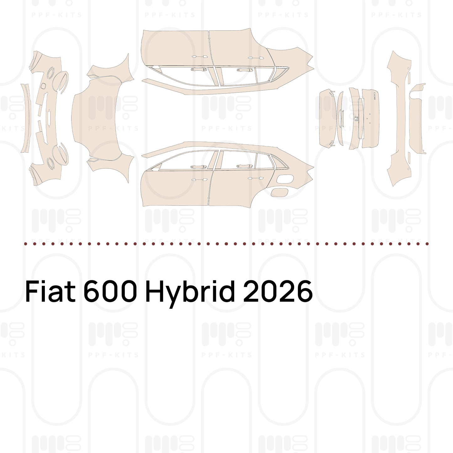 Pre-Cut PPF Fiat 600 Hybrid 2026