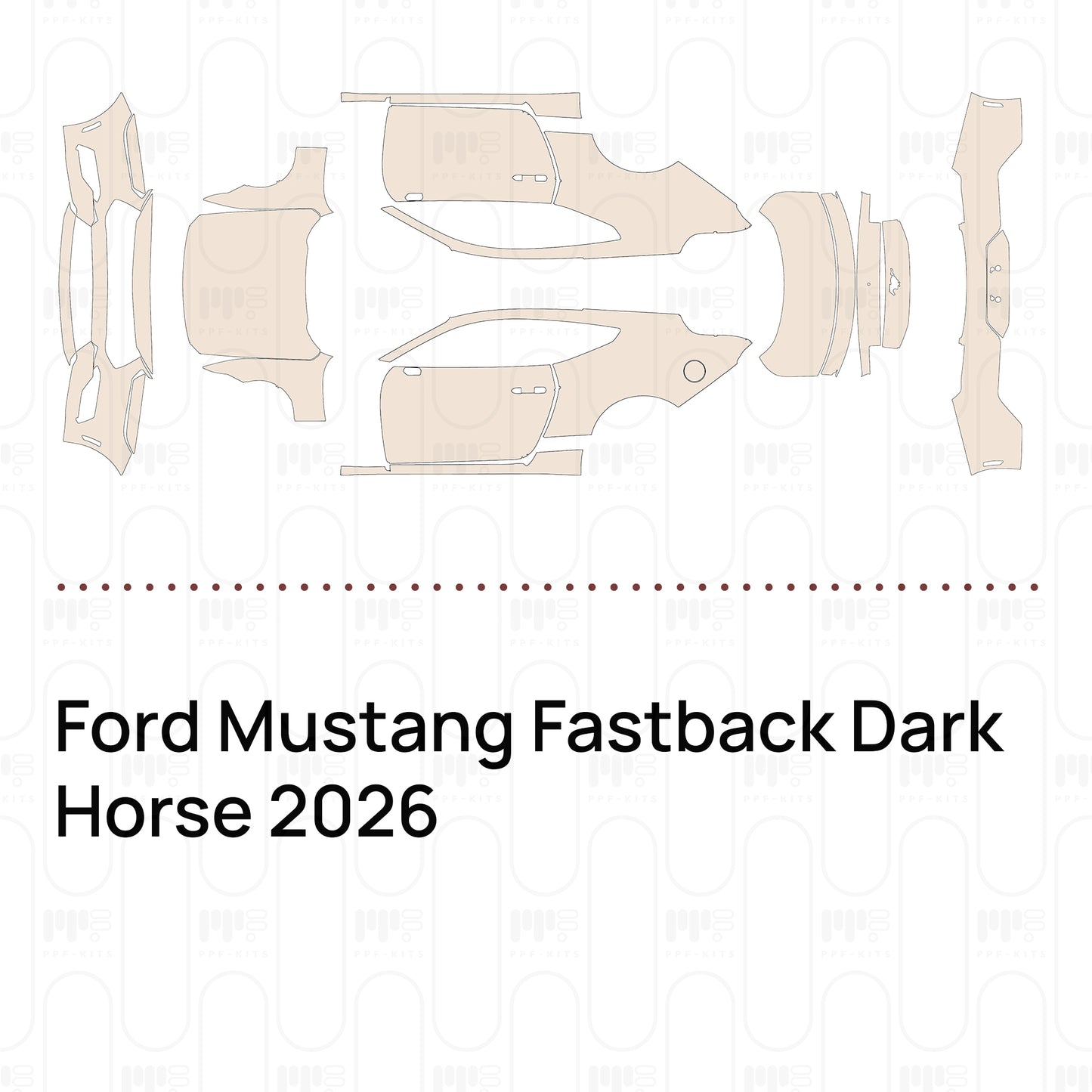 Pre-Cut PPF Ford Mustang Fastback Dark Horse 2026