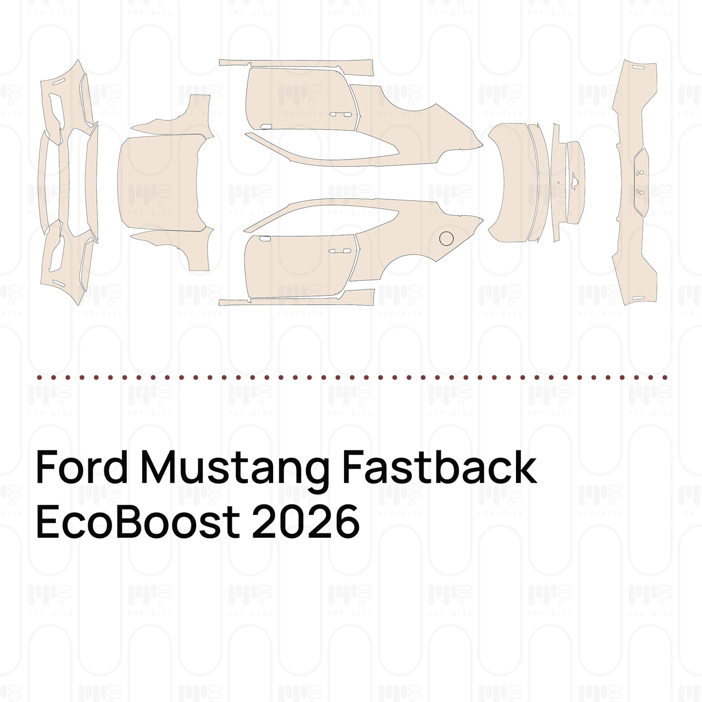 Pre-Cut PPF Ford Mustang Fastback EcoBoost 2026