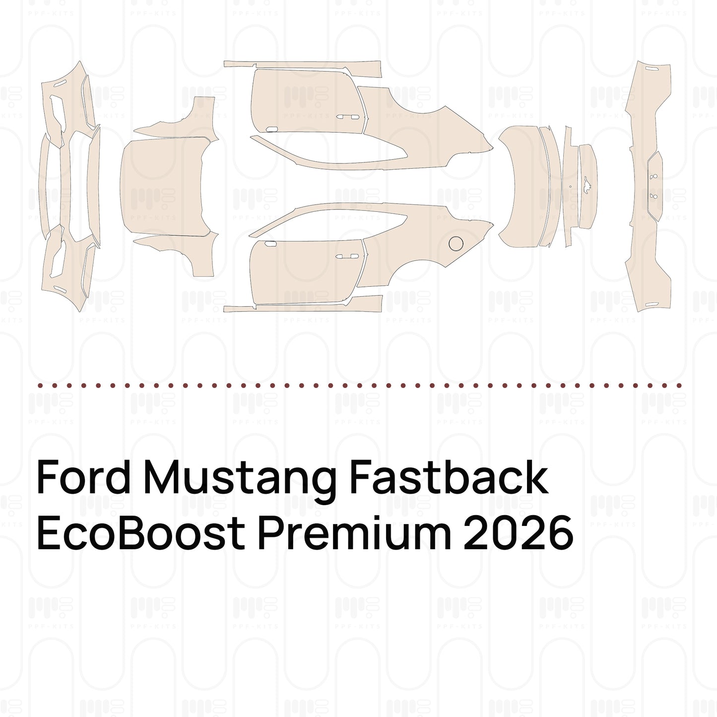 Pre-Cut PPF Ford Mustang Fastback EcoBoost Premium 2026