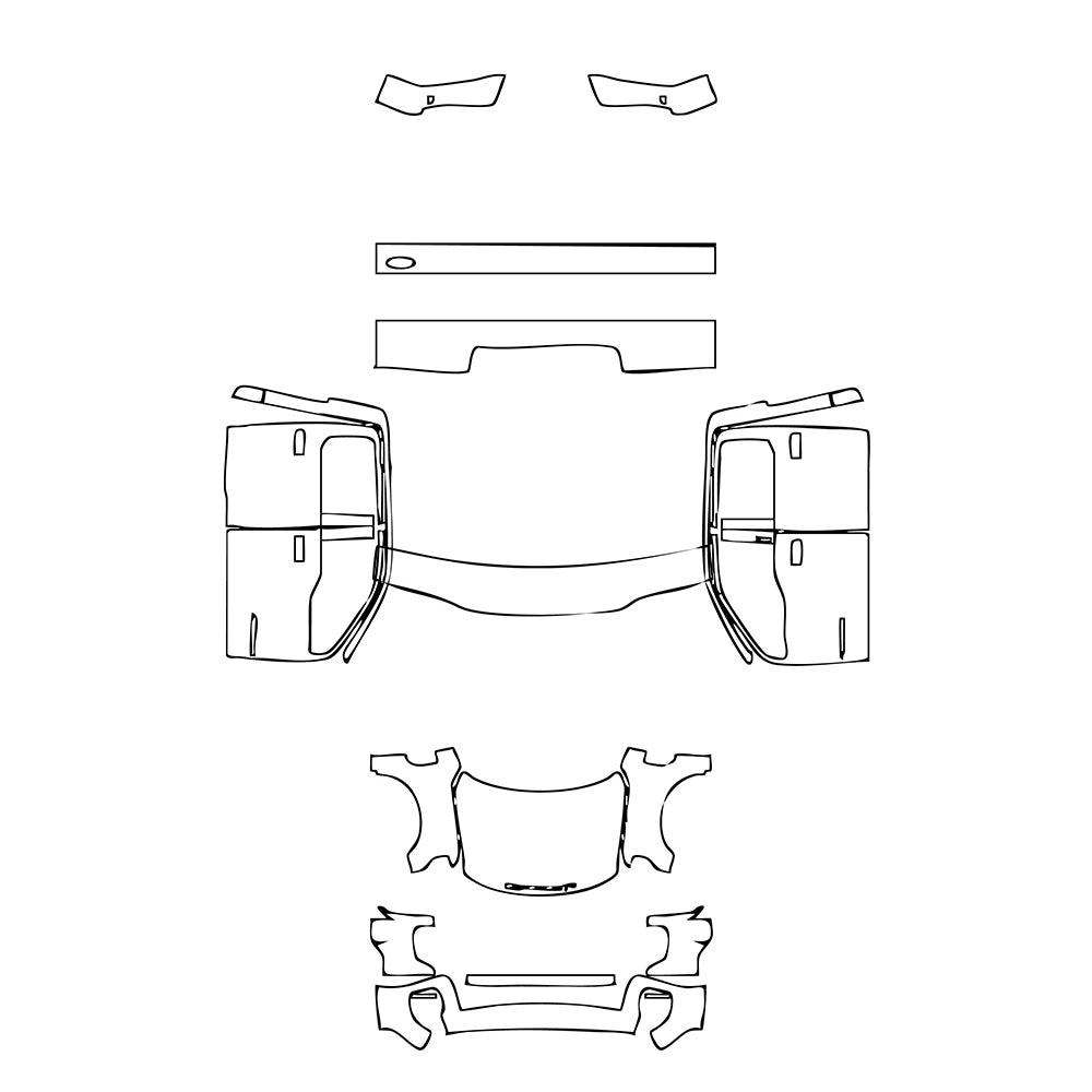 Pre-Cut PPF Ford Super Duty F-250 Crew Cab Limited 2021 - PPF-Kits