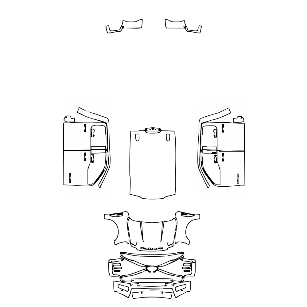 Pre-Cut PPF Ford Super Duty F-250 Crew Cab Limited 2023 - PPF-Kits