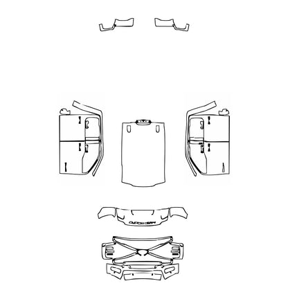 Pre-Cut PPF Ford Super Duty F-350 Crew Cab Platinum 2023 - PPF-Kits