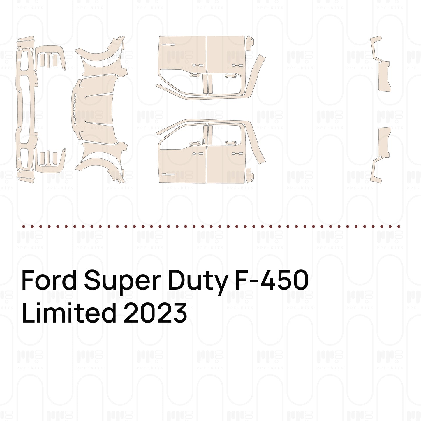 Pre-Cut PPF Ford Super Duty F-450 Limited 2023