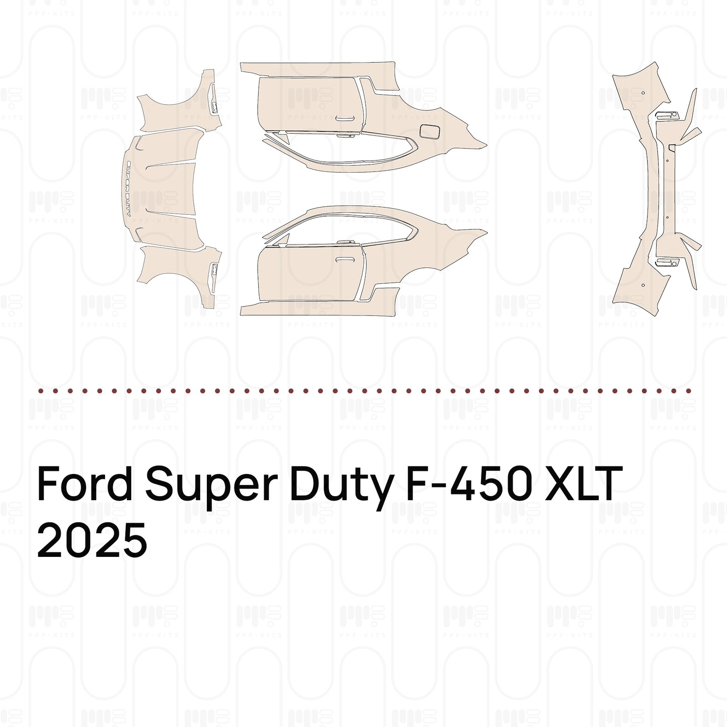 Pre-Cut PPF Ford Super Duty F-450 XLT 2025