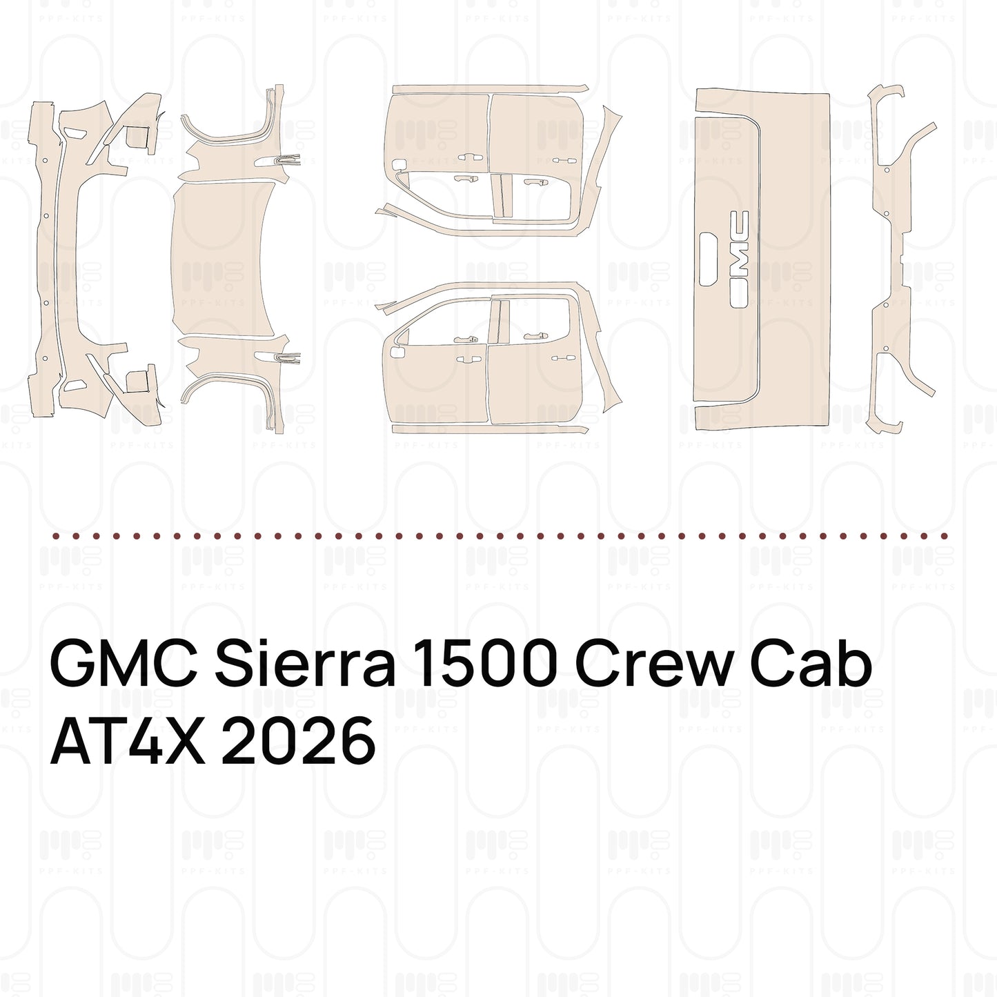 Pre-Cut PPF GMC Sierra 1500 Crew Cab AT4X 2026