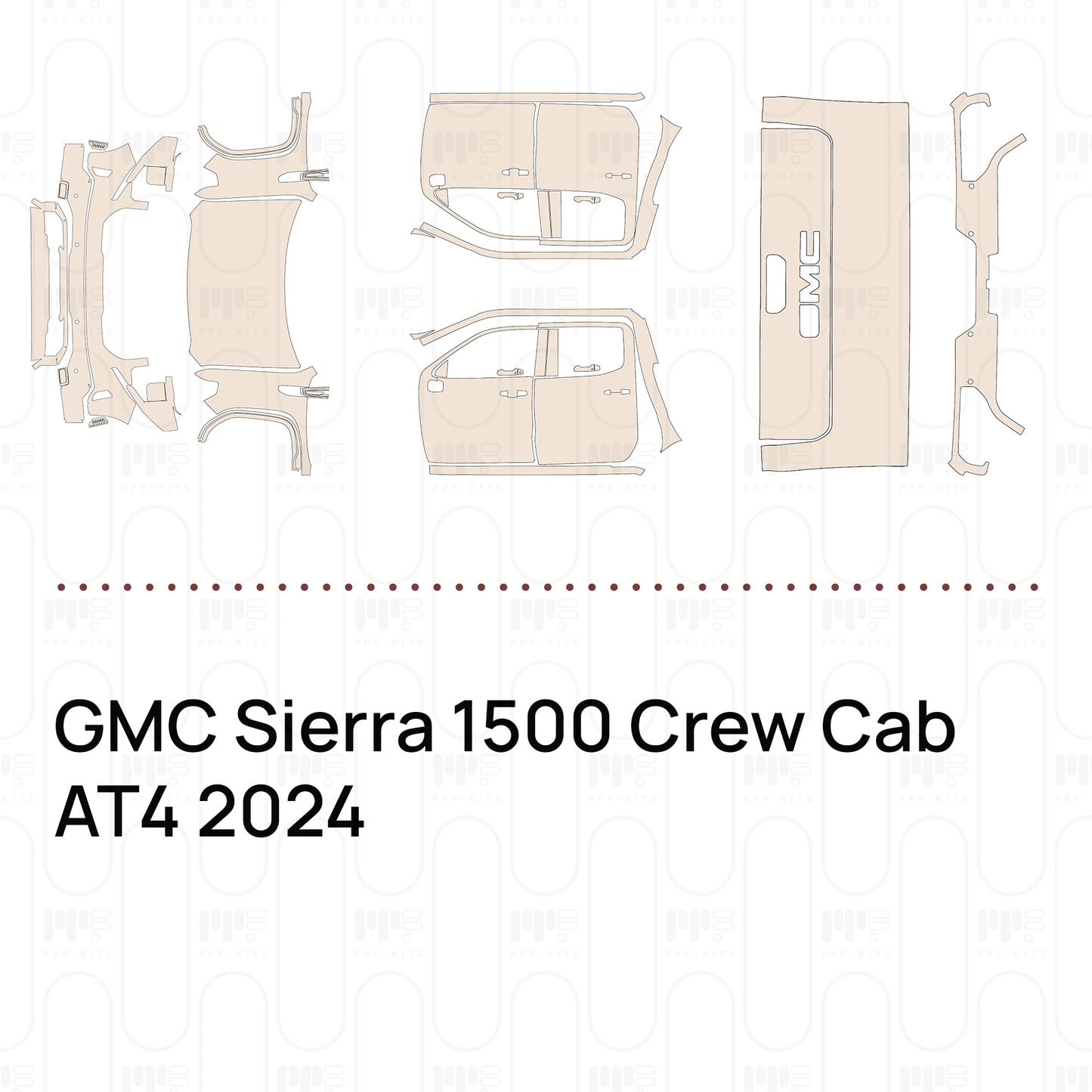 Pre-Cut PPF GMC Sierra 1500 Crew Cab AT4 2024