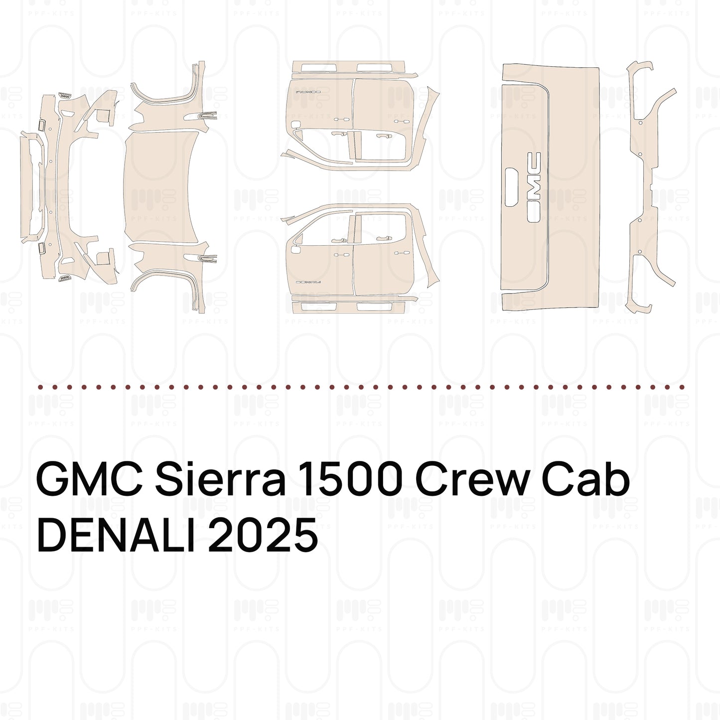 Pre-Cut PPF GMC Sierra 1500 Crew Cab DENALI 2025