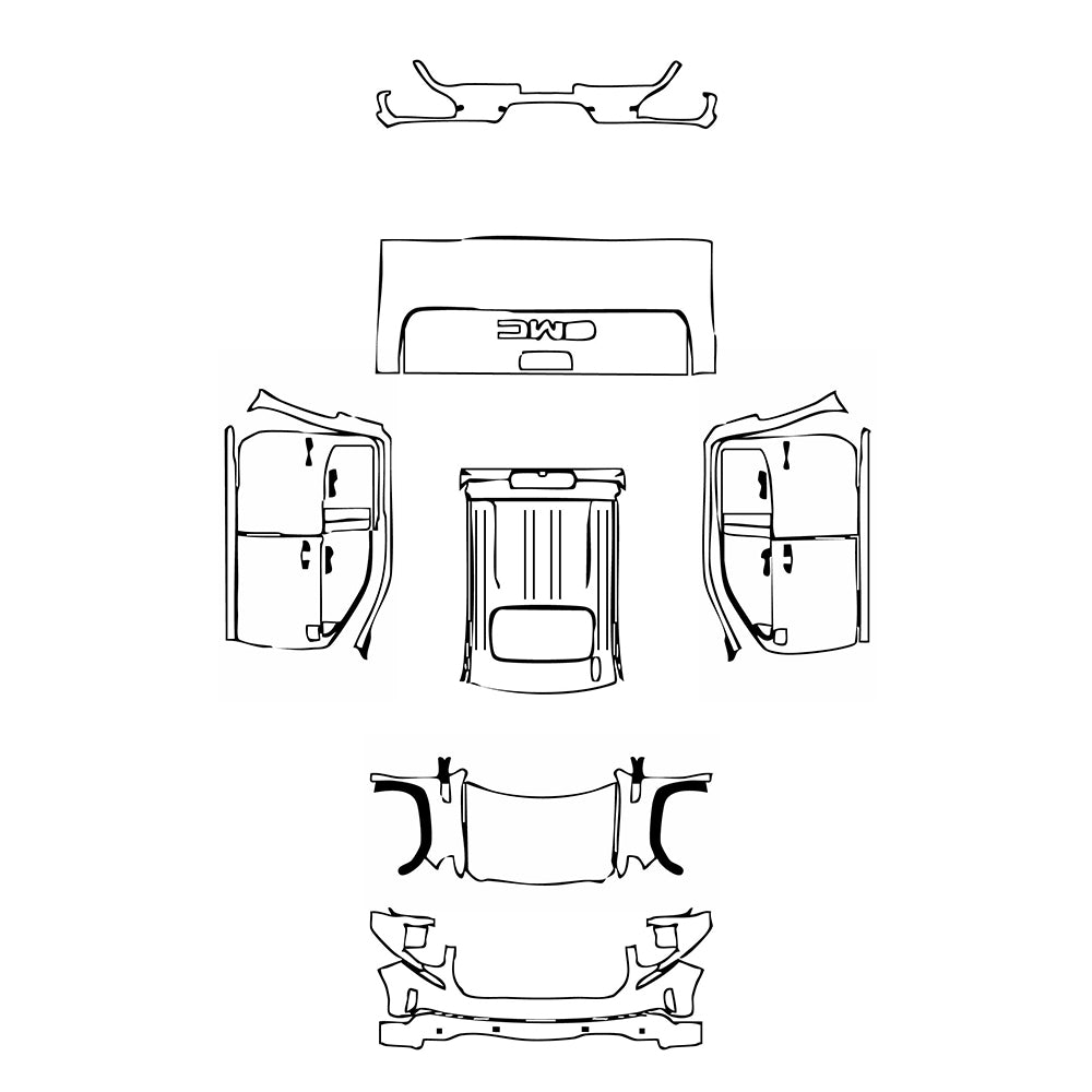 Pre-Cut PPF GMC Sierra 1500 Crew Cab ELEVATION 2023 - PPF-Kits