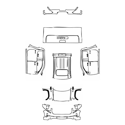 Pre-Cut PPF GMC Sierra 1500 Crew Cab ELEVATION 2023 - PPF-Kits
