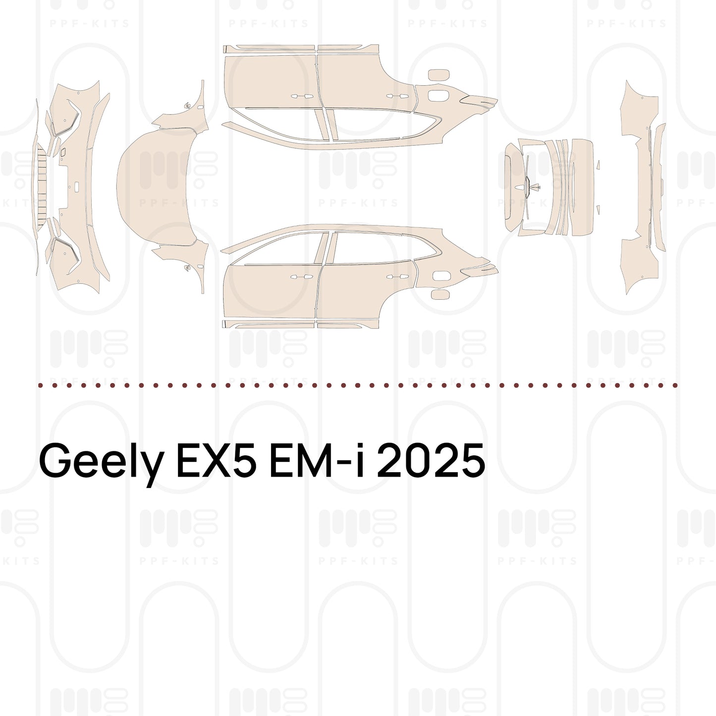 Pre-Cut PPF Geely EX5 EM-i 2025