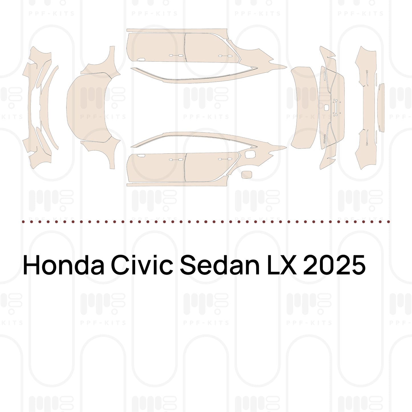 Pre-Cut PPF Honda Civic Sedan LX 2025