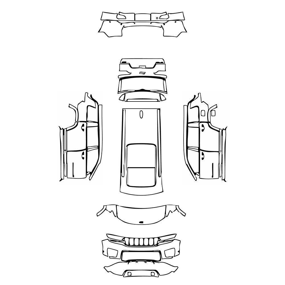 Pre-Cut PPF JEEP Grand Cherokee Grand Cherokee L (3-row) Overland 2023 - PPF-Kits