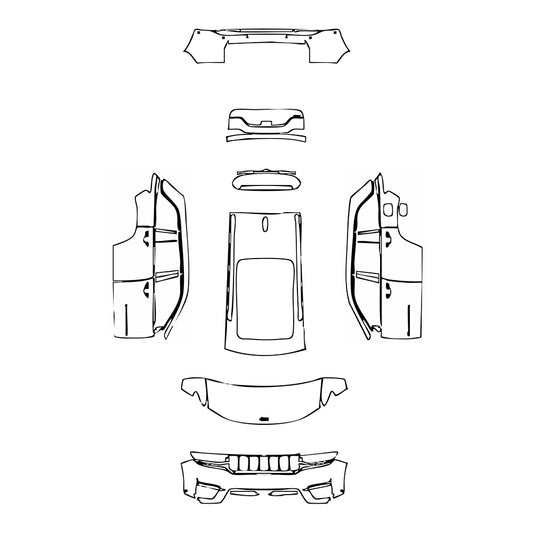 Pre-Cut PPF JEEP Grand Cherokee Grand Cherokee (2-row) Limited 2022 - PPF-Kits