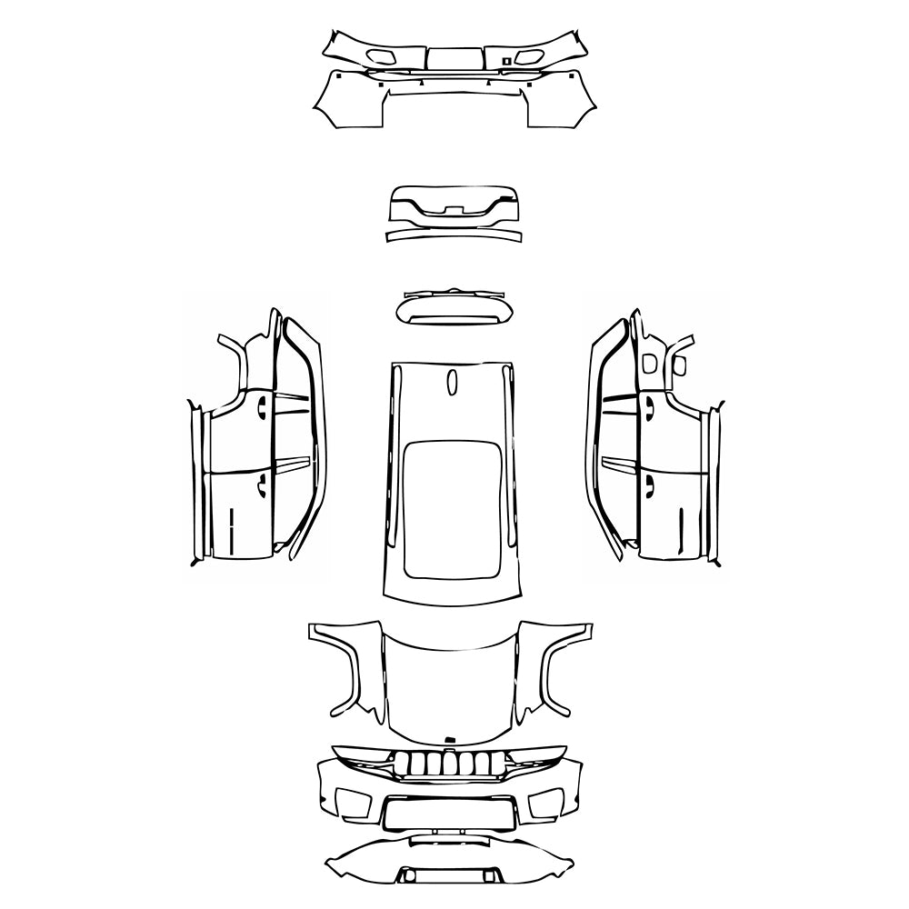 Pre-Cut PPF JEEP Grand Cherokee Grand Cherokee (2-row) Overland 2024 - PPF-Kits
