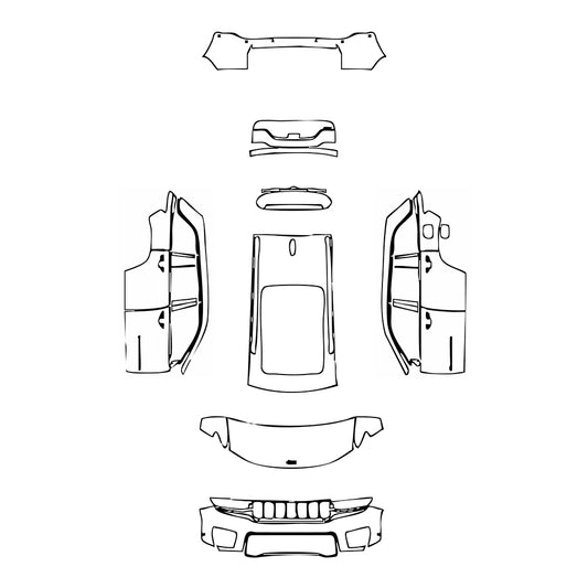 Pre-Cut PPF JEEP Grand Cherokee Grand Cherokee (2-row) Trailhawk 2023 - PPF-Kits