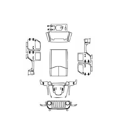 Pre-Cut PPF JEEP Wrangler 4 Door Rubicon 2018 - PPF-Kits