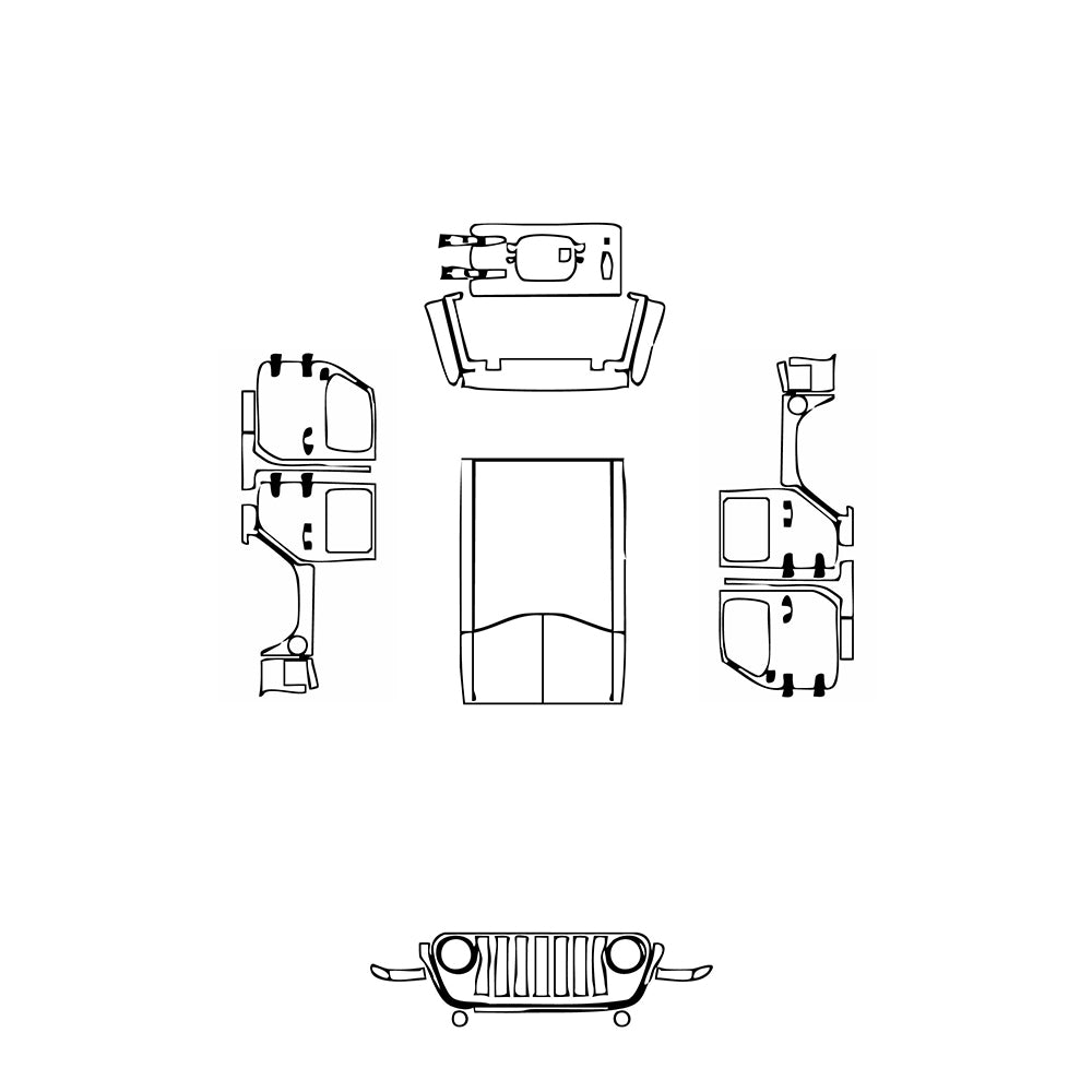 Pre-Cut PPF JEEP Wrangler 4 Door Rubicon 392 2021 - PPF-Kits