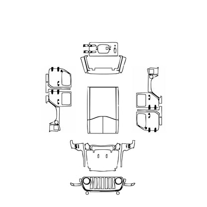 Pre-Cut PPF JEEP Wrangler 4 Door Sahara 2021 - PPF-Kits