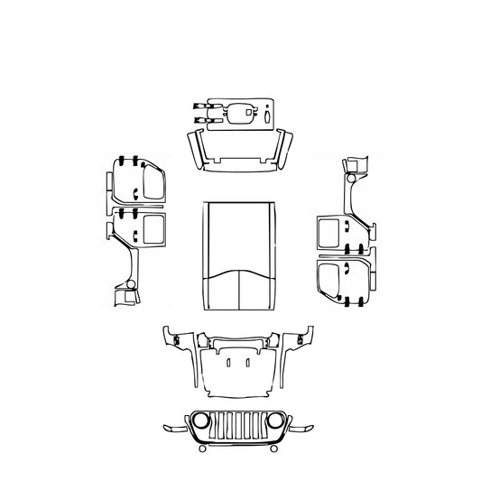 Pre-Cut PPF JEEP Wrangler 4 Door Willys 2023 - PPF-Kits