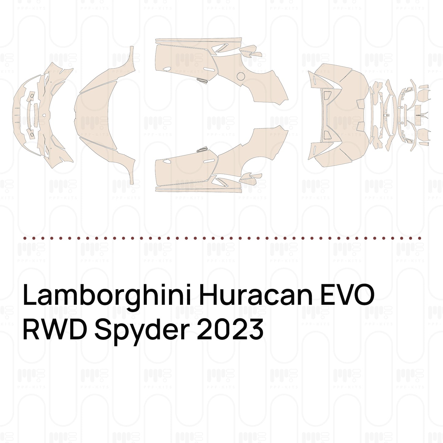 Pre-Cut PPF Lamborghini Huracan EVO RWD Spyder 2023