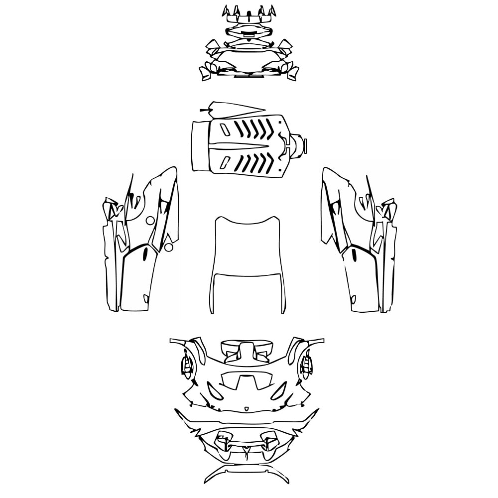 Pre-Cut PPF Lamborghini Huracan Huracan STO 2021 - PPF-Kits