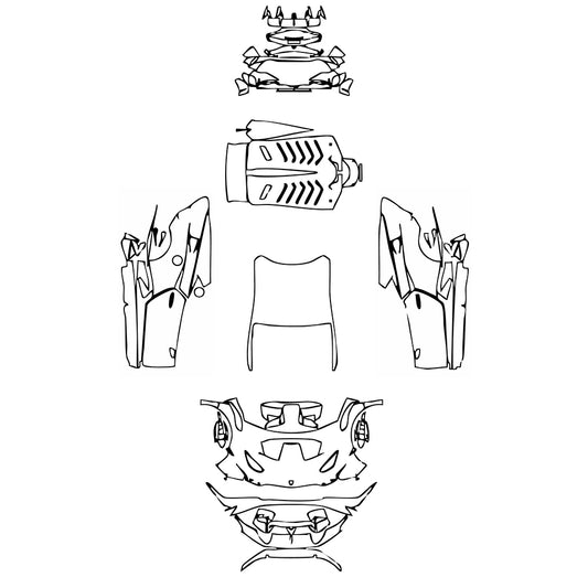 Pre-Cut PPF Lamborghini Huracan Huracan STO 2022 - PPF-Kits