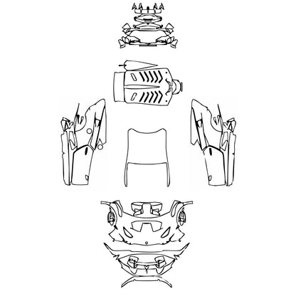 Pre-Cut PPF Lamborghini Huracan Huracan STO 2023 - PPF-Kits