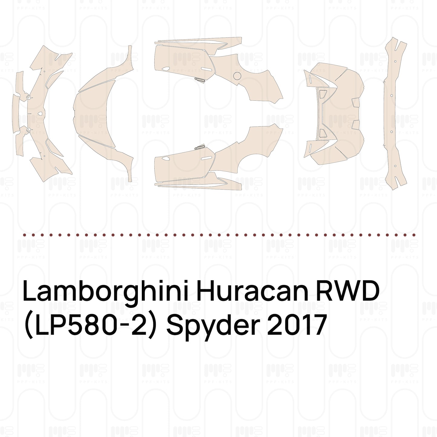 Pre-Cut PPF Lamborghini Huracan RWD (LP580-2) Spyder 2017