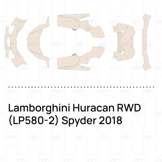 Pre-Cut PPF Lamborghini Huracan RWD (LP580-2) Spyder 2018