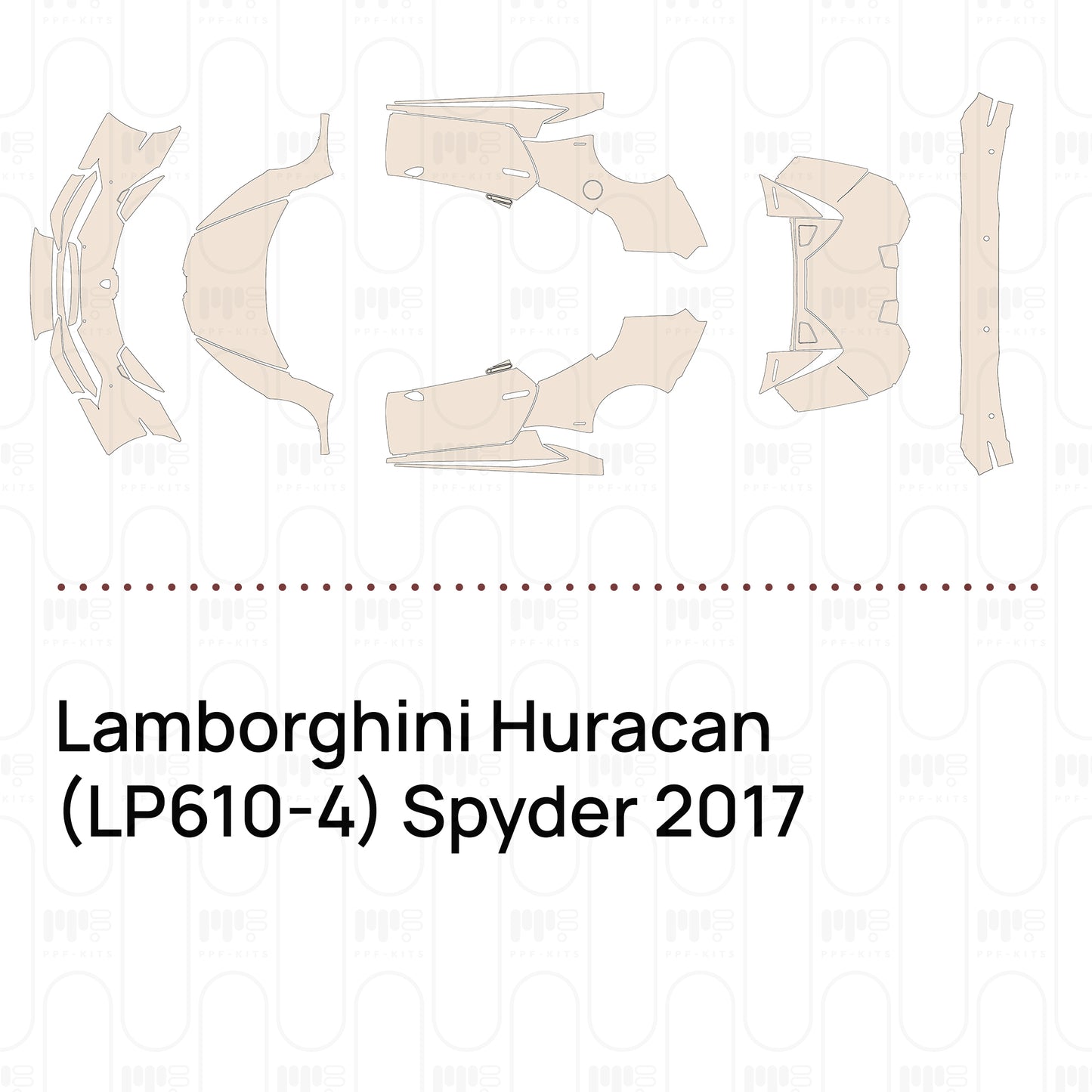 Pre-Cut PPF Lamborghini Huracan (LP610-4) Spyder 2017
