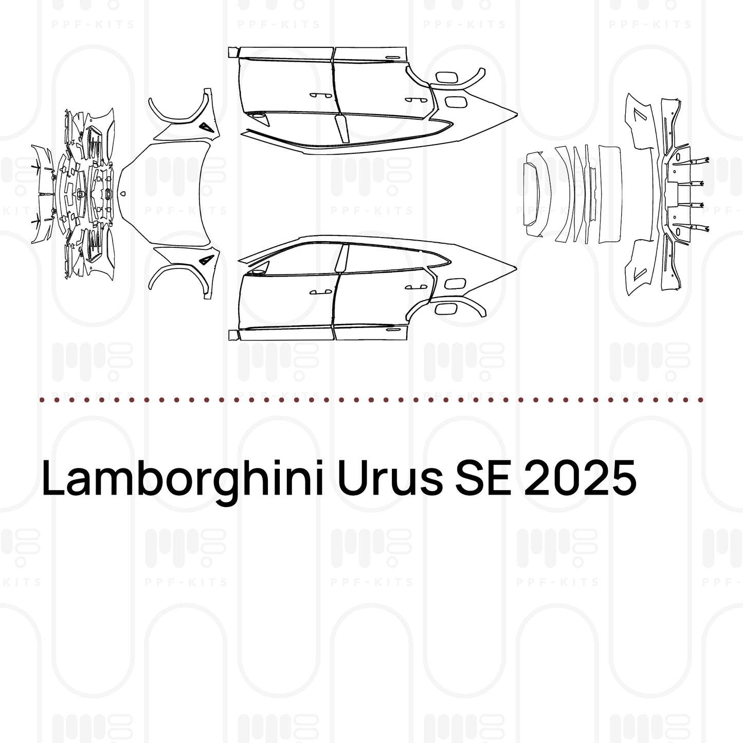Pre-Cut PPF Lamborghini Urus SE 2025
