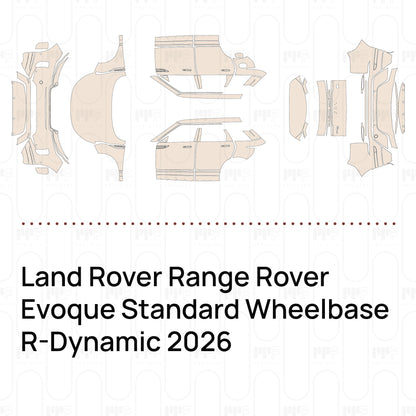 Pre-Cut PPF Land Rover Range Rover Evoque Standard Wheelbase R-Dynamic 2026