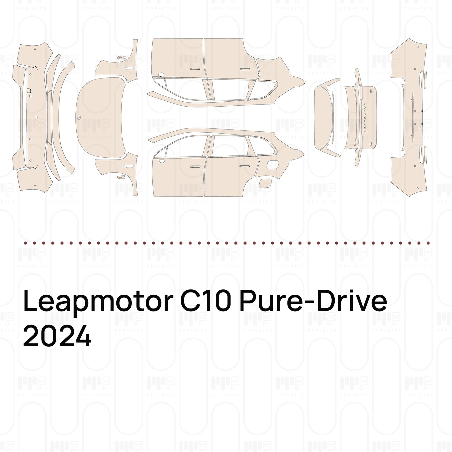 Pre-Cut PPF Leapmotor C10 Pure-Drive 2024