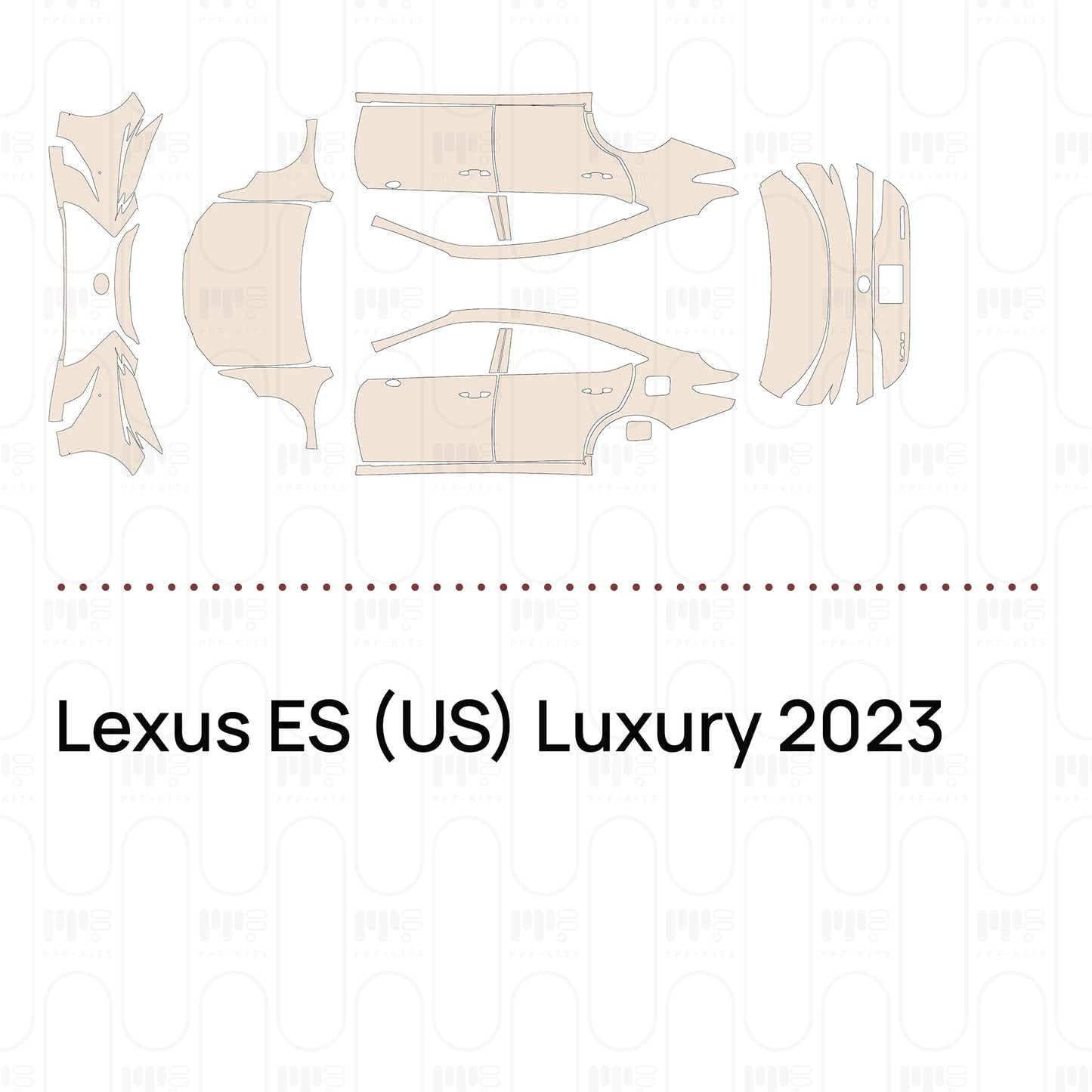 Pre-Cut PPF Lexus ES (US) Luxury 2023