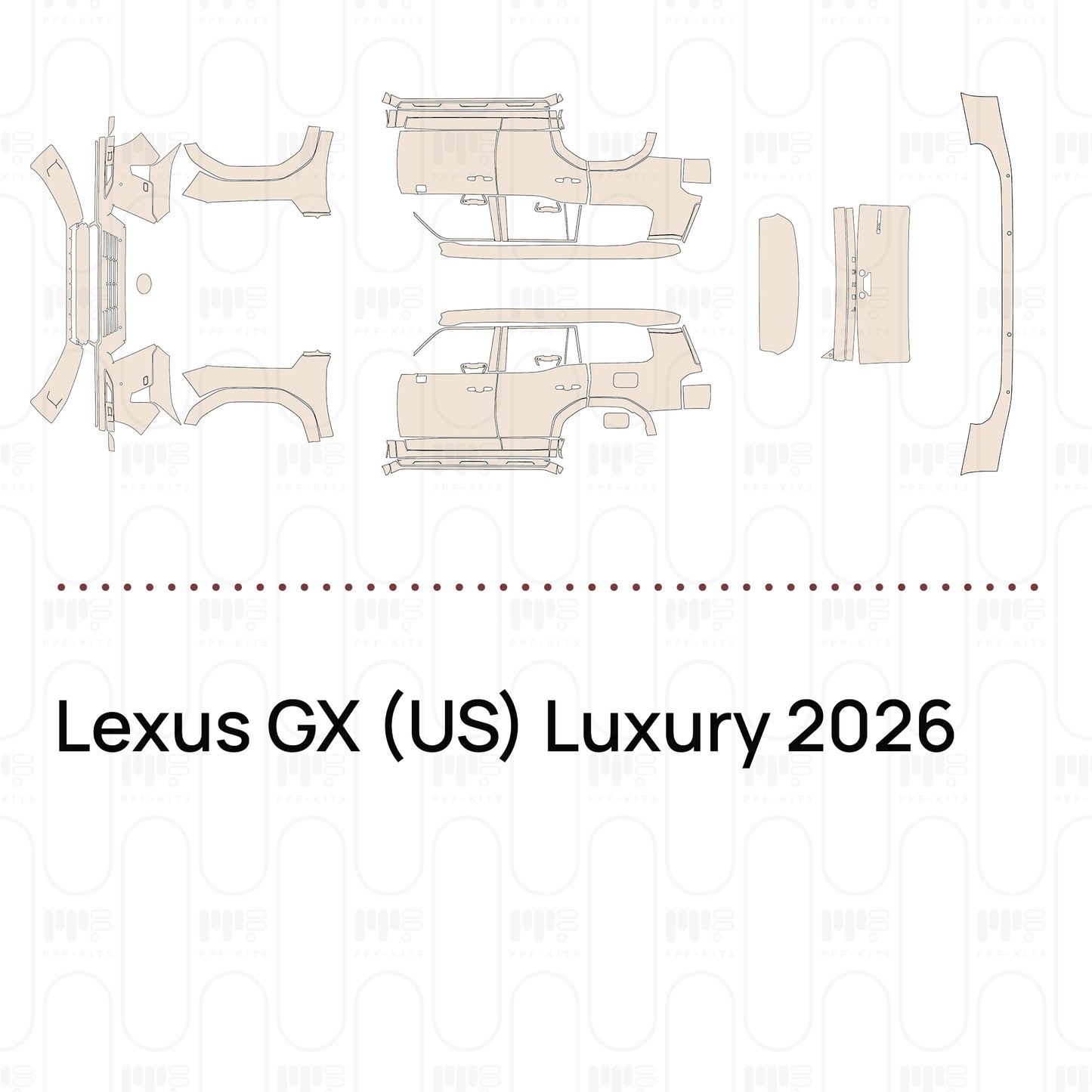 Pre-Cut PPF Lexus GX (US) Luxury 2026