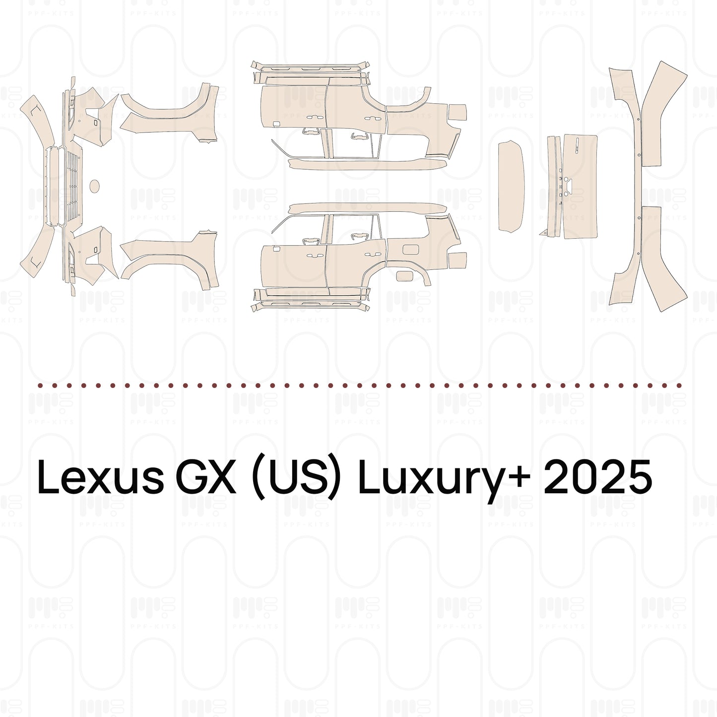 Pre-Cut PPF Lexus GX (US) Luxury+ 2025