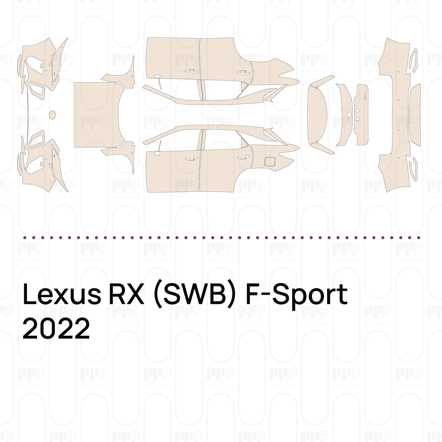 Pre-Cut PPF Lexus RX (SWB) F-Sport 2022