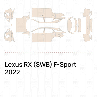 Pre-Cut PPF Lexus RX (SWB) F-Sport 2022
