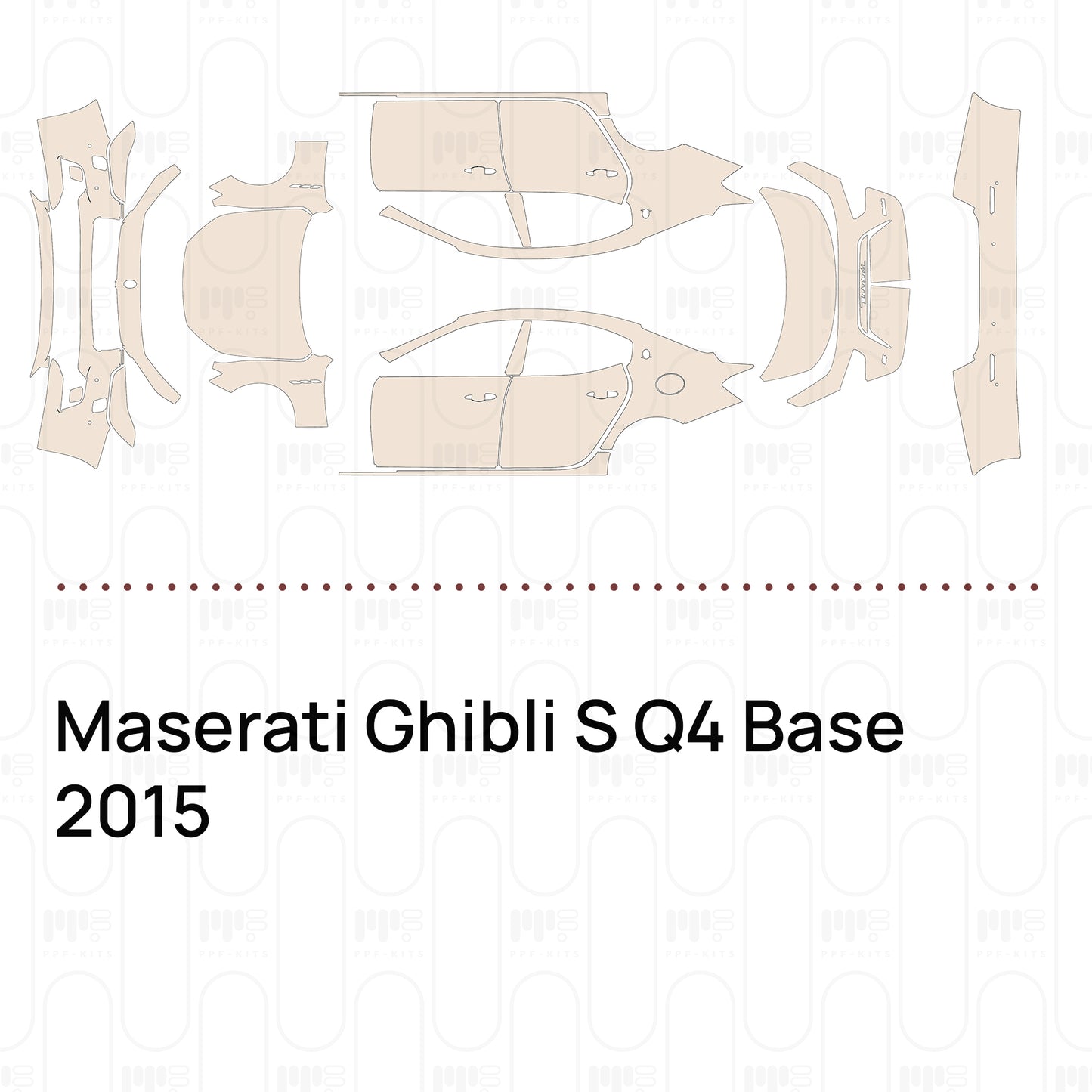 Pre-Cut PPF Maserati Ghibli S Q4 Base 2015