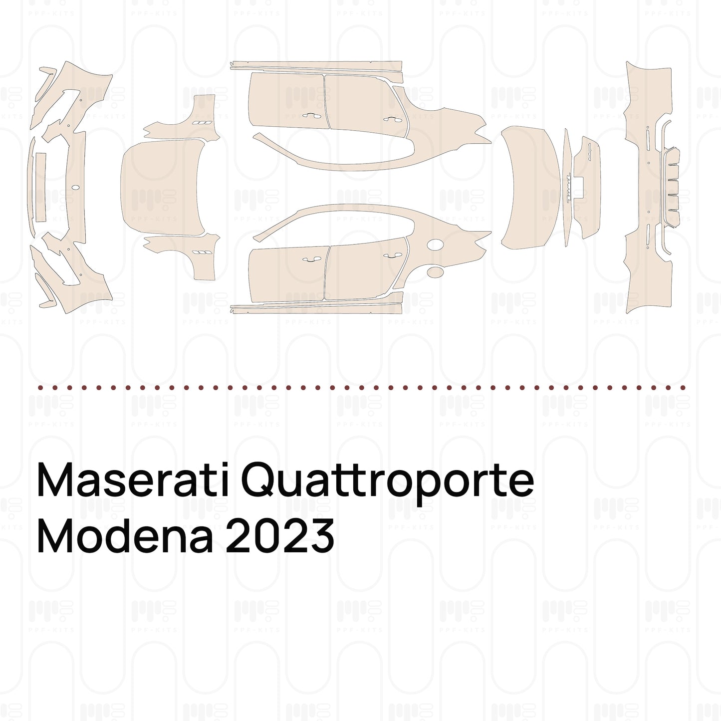 Pre-Cut PPF Maserati Quattroporte Modena 2023