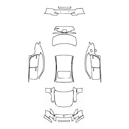 Pre-Cut PPF Maserati Quattroporte Quattroporte Base 2013 - PPF-Kits