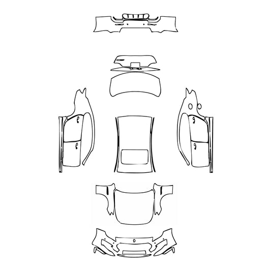 Pre-Cut PPF Maserati Quattroporte Quattroporte Modena Q4 2023 - PPF-Kits